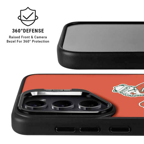 University of Miami Sebastian Mascot Galaxy S24 FE Kickstand Case